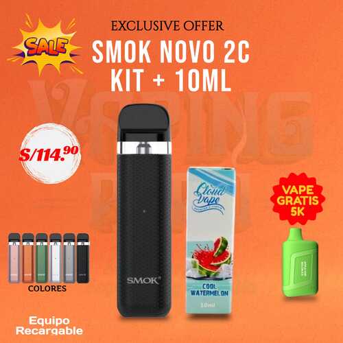 Smok Novo 2C+ LIQUIDO + REGALO